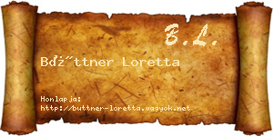 Büttner Loretta névjegykártya
